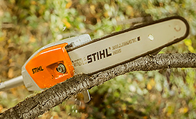 battery pole pruners stihl powered