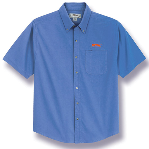 Men's French Blue Short Sleeve Easy Care Shirt Men's French Blue Short Sleeve Easy Care Shirt