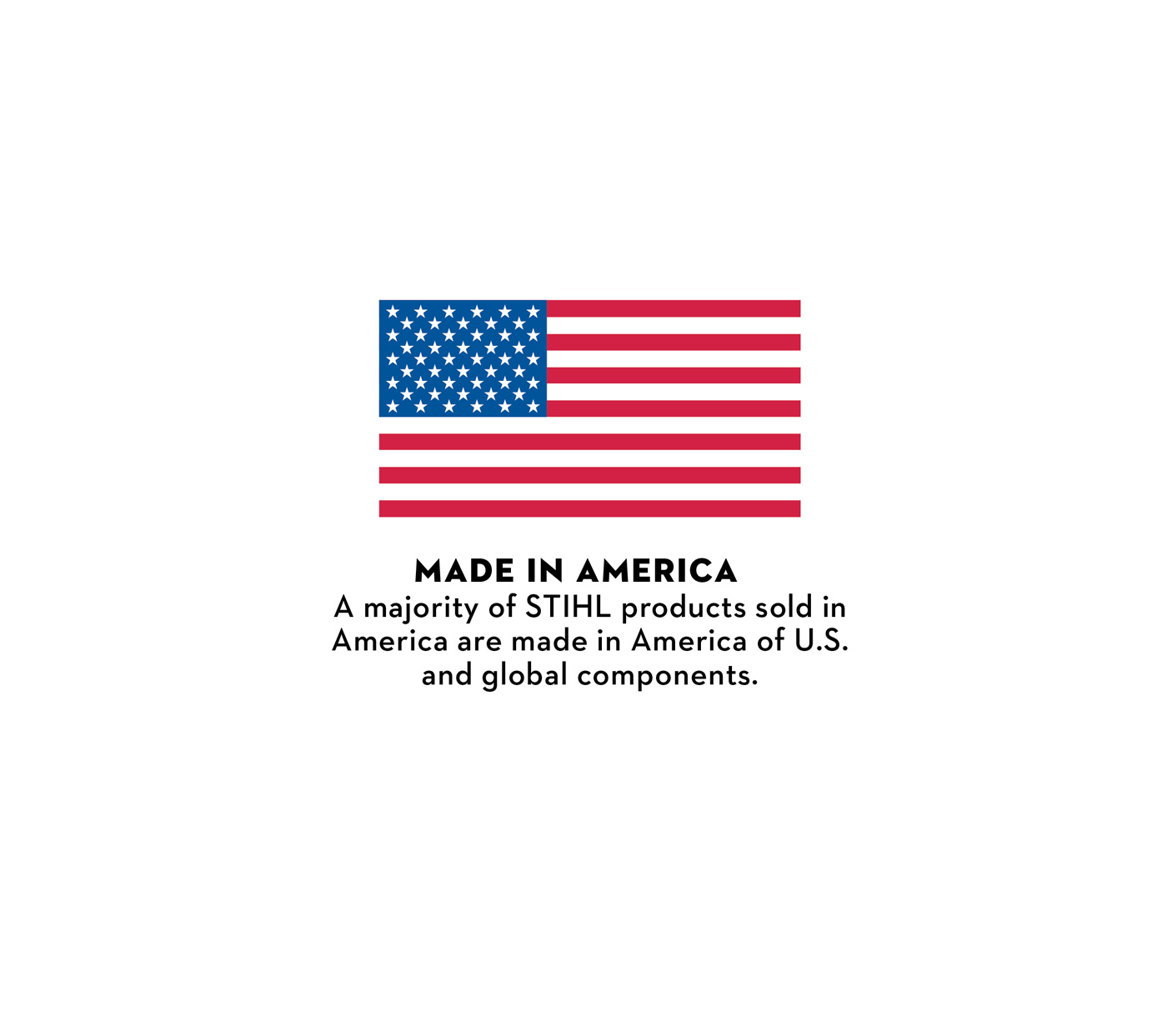 Made in America disclaimer stating that 