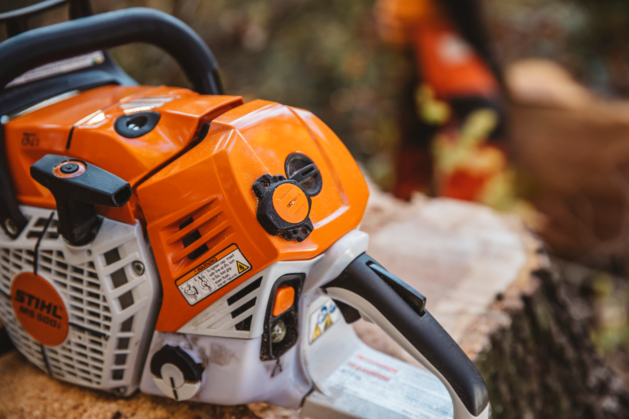 Close up image of STIHL Connect in use