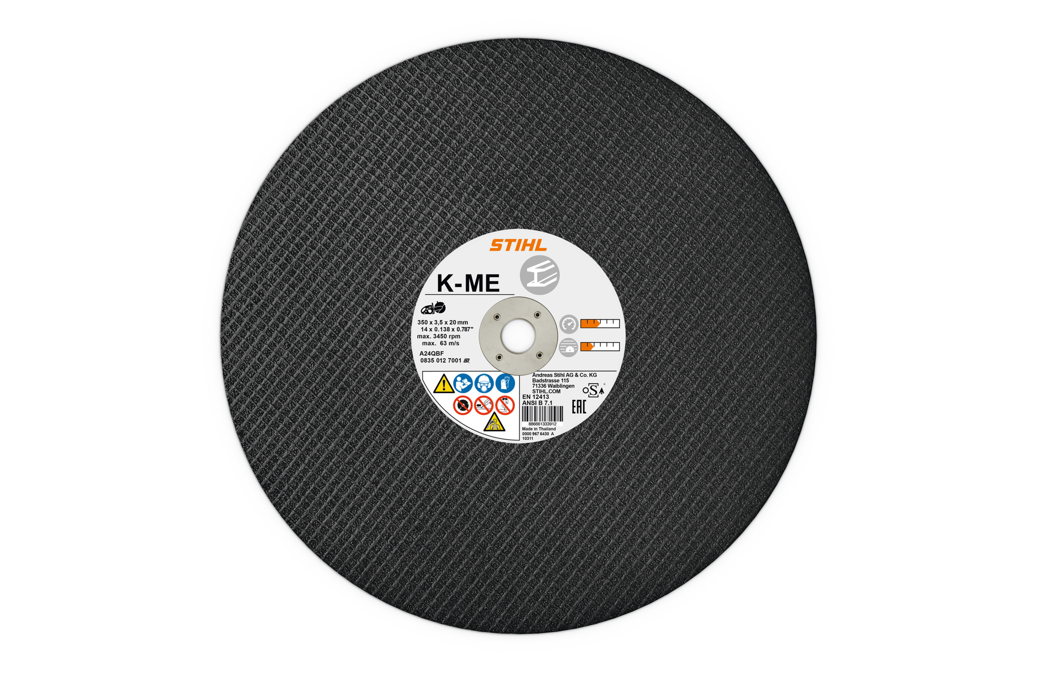 K-ME 14" Abrasive Cutting Wheel, Structural Steel