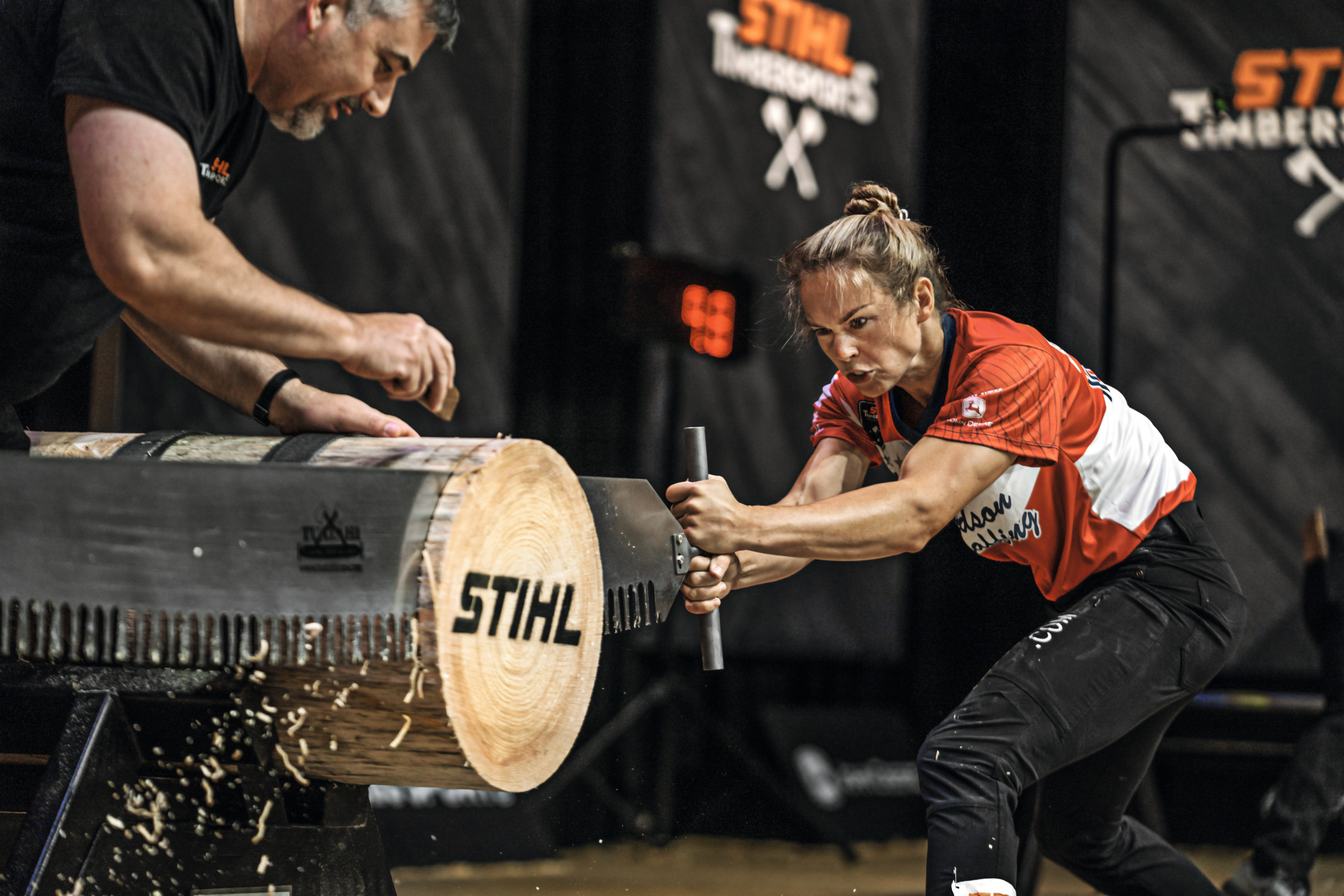Woman Competing in STIHL TIMBERSPORTS® Competition