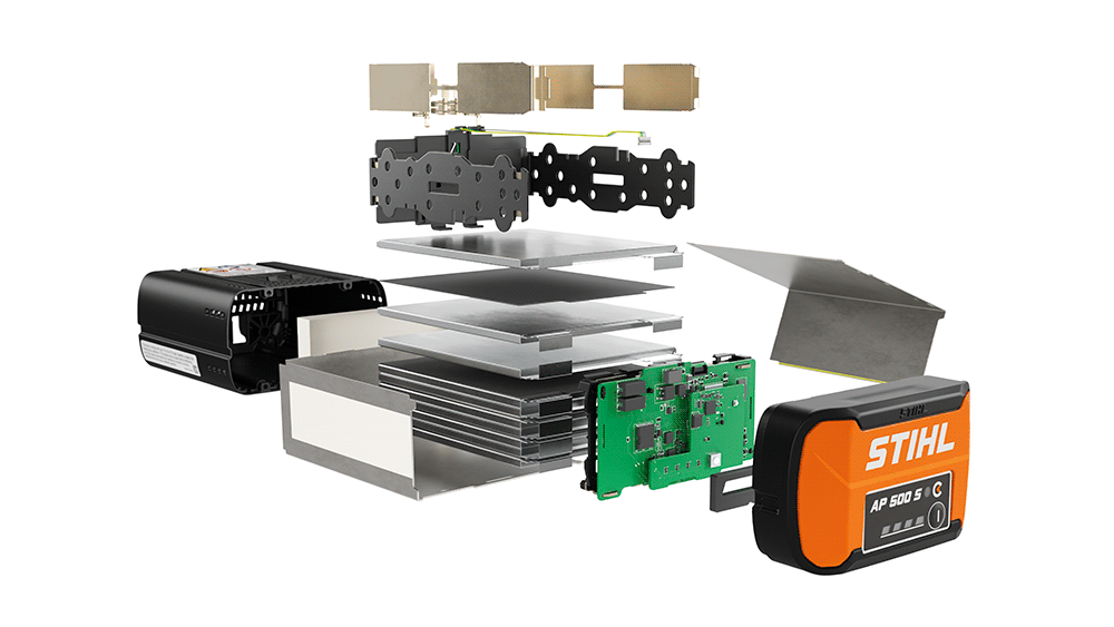 AP 500 S battery exploded view
