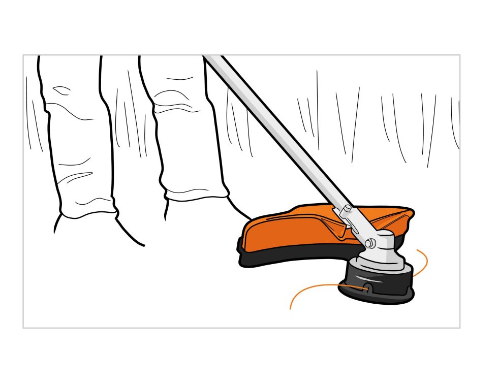 proper balance for STIHL brushcutter illustration