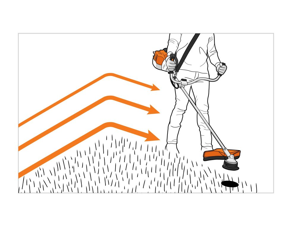 Trimming large, flat area technique illustration