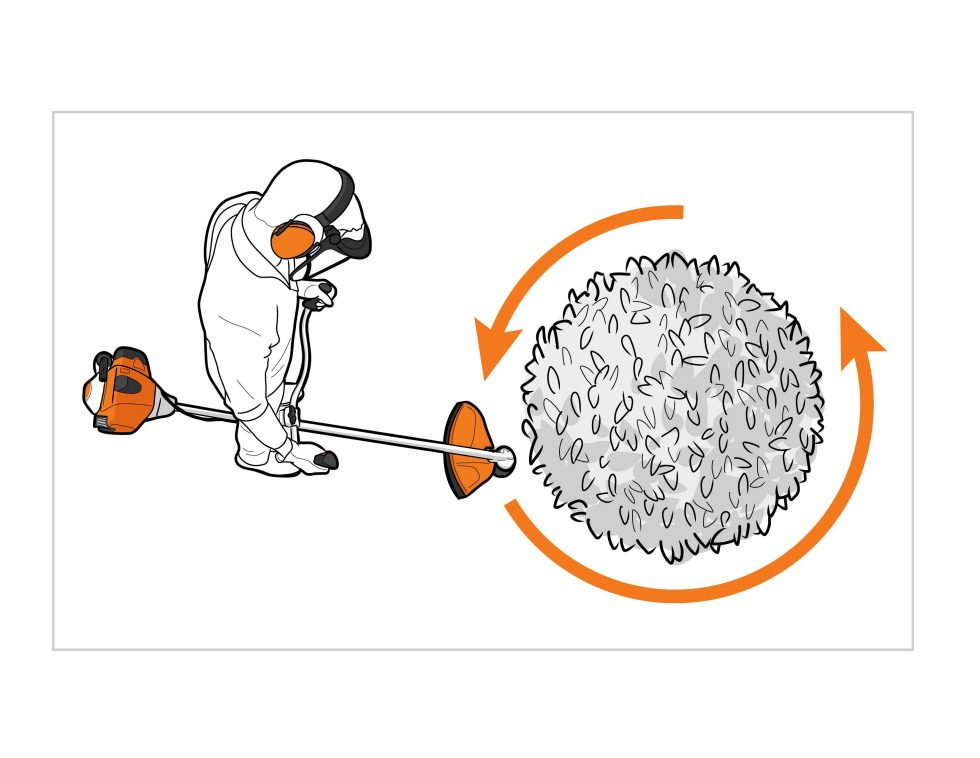 Trimming around obstacles illustration