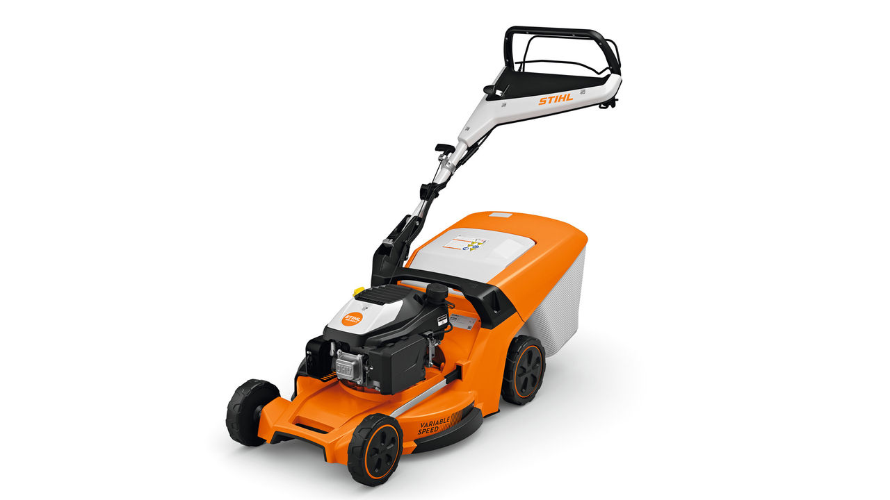 STIHL RM 4 Series gas-powered push mower.