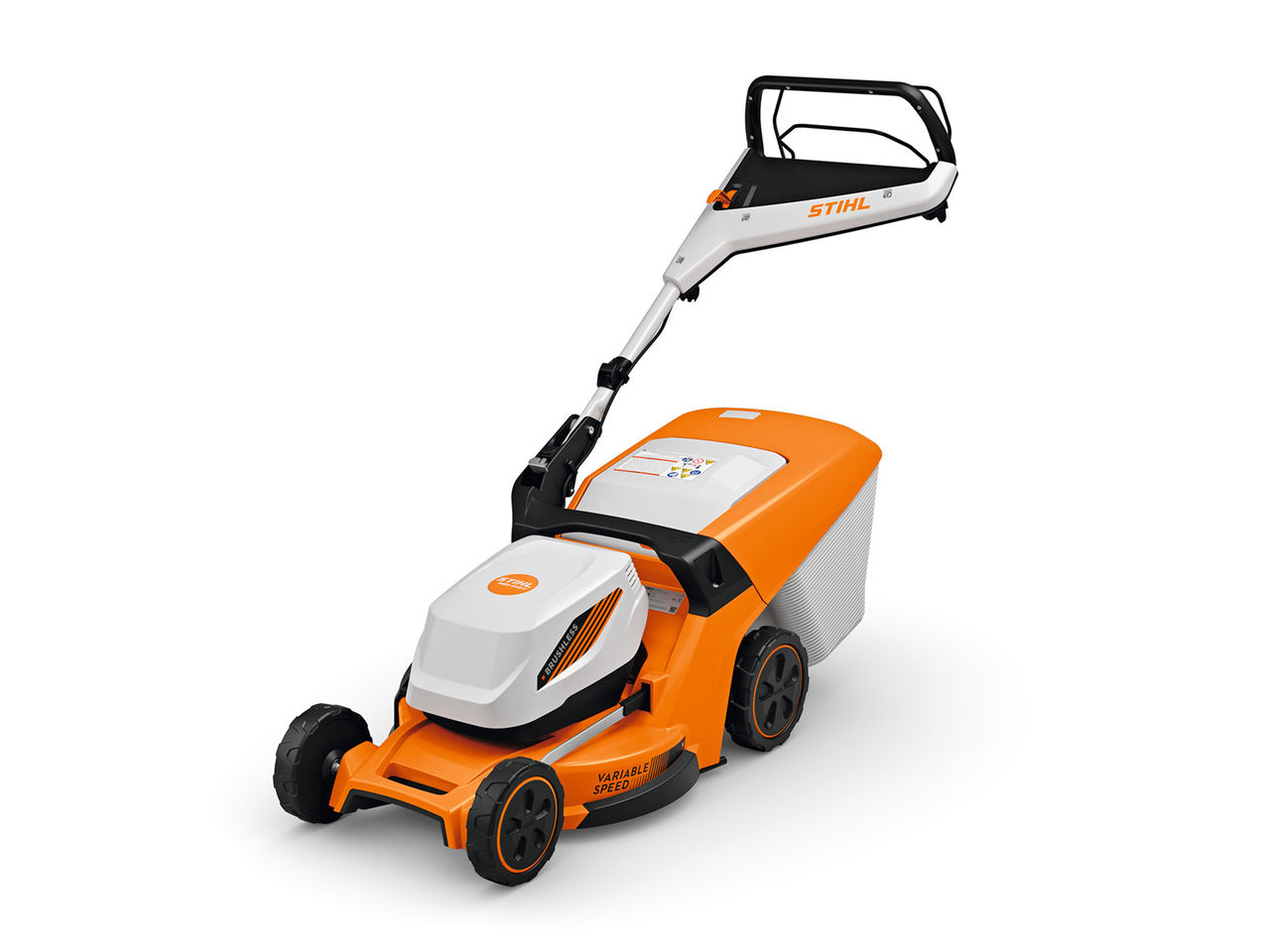 STIHL RMA 448 V battery-powered self-propelled mower.