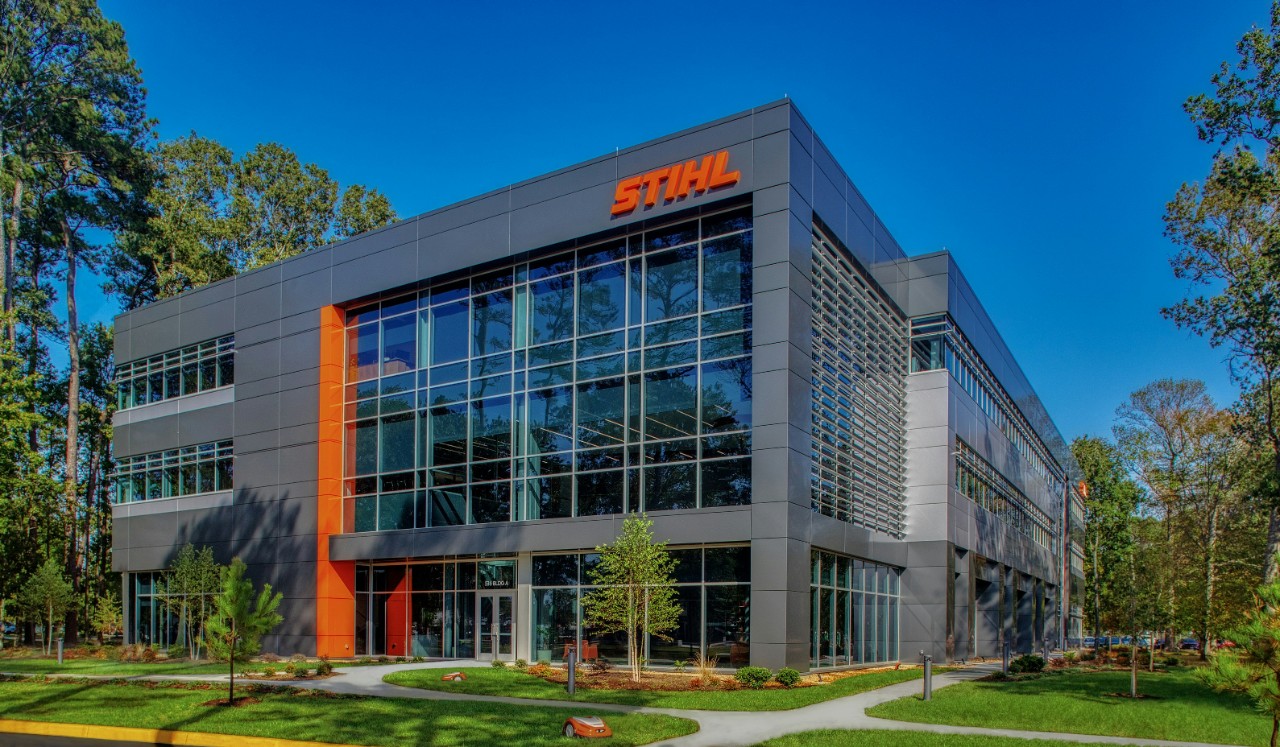 STIHL Logo on brick wall