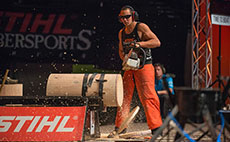 California Polytechnic State University's, Sam Mulholland-Wong was named the 2014 STIHL TIMBERSPORTS® Collegiate Champion this weekend at the Norfolk Scope Arena California Polytechnic State University's, Sam Mulholland-Wong was named the 2014 STIHL TIMBERSPORTS® Collegiate Champion this weekend at the Norfolk Scope Arena
